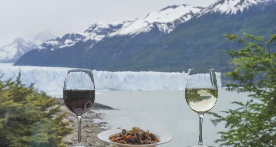 Almuerzo frente al glaciar